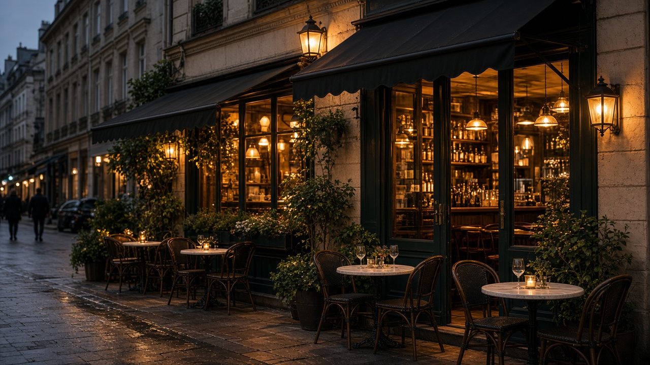 Café on a city street